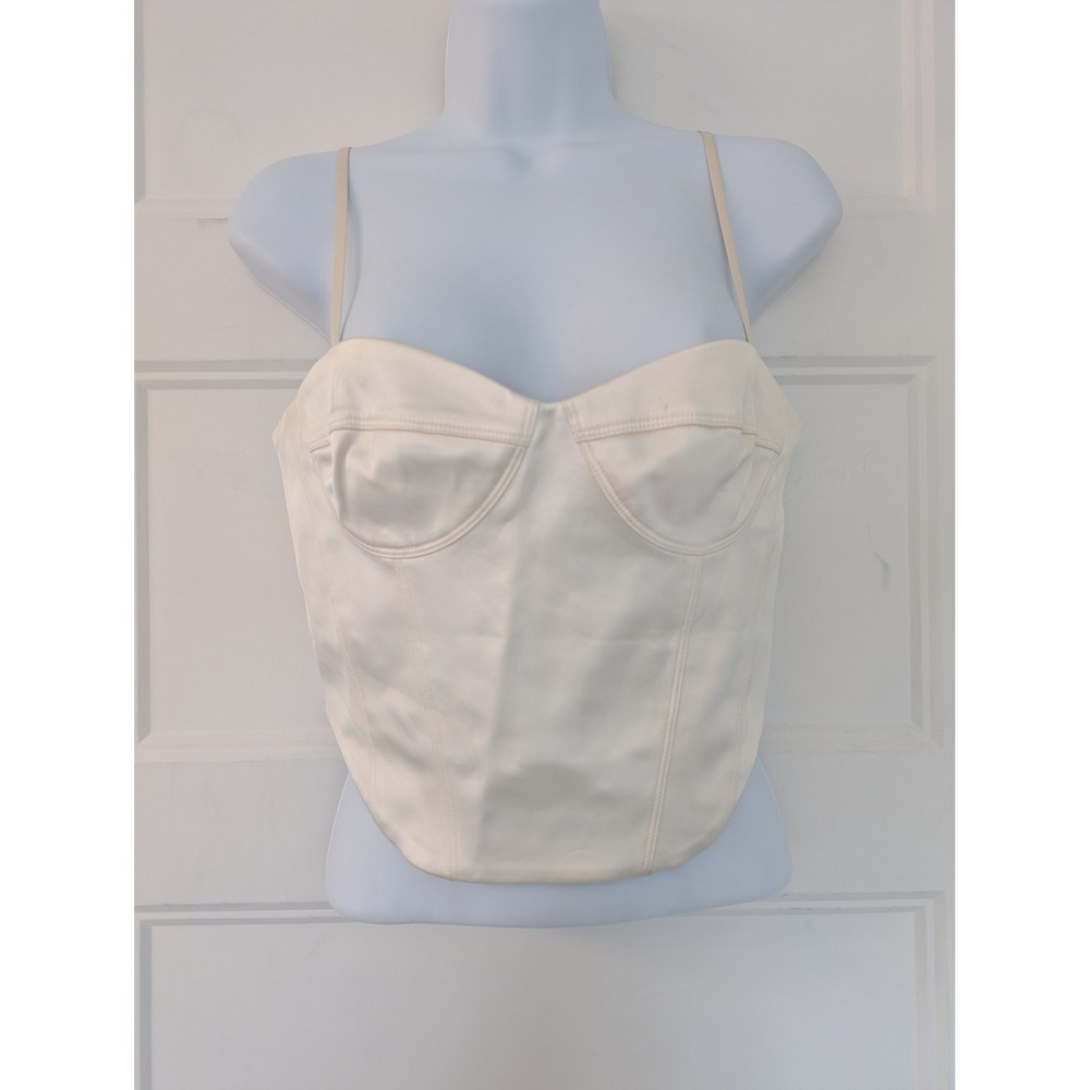 Sunday Best Cream Corset Crop Top